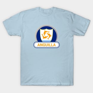 Anguilla Country Badge - Anguilla Flag T-Shirt